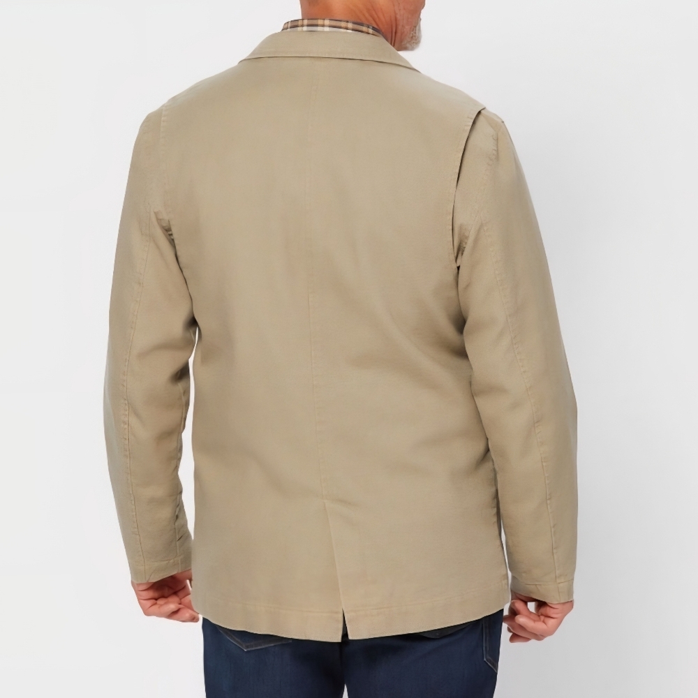 Duluth Trading Co Men's Firehose Lightweight Khaki Presentation Jacket Size L - Picture 4 of 15